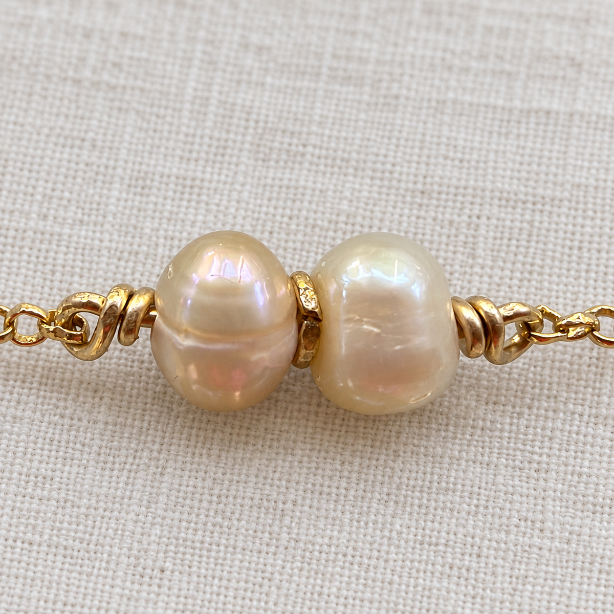 Double Pearl Chain Bracelet