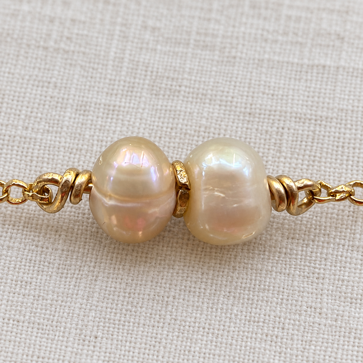 Double Pearl Chain Bracelet