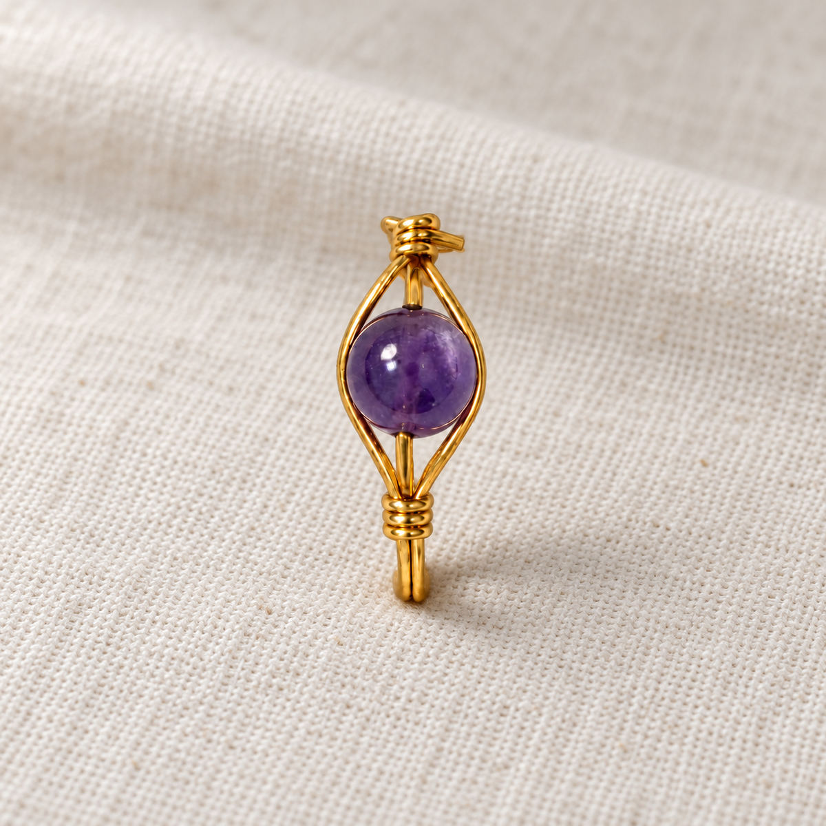 Purple Bead Ring