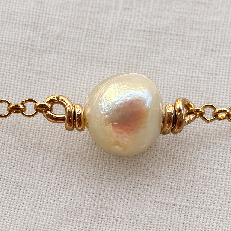 Single Pearl Chain Bracelet